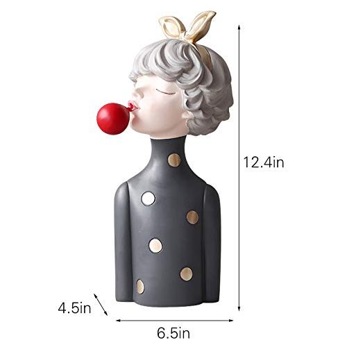 Amazon.com: Kelendle Blowing Bubbles Girl Figurine Decor Resin